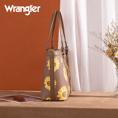 WG204-2002  Wrangler Sunflower Print Tote Bag - Khaki