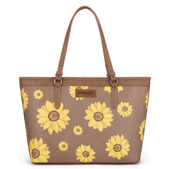 WG204-2002  Wrangler Sunflower Print Tote Bag - Khaki