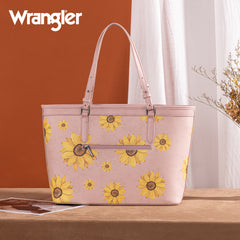 WG204-2002  Wrangler Sunflower Print Tote Bag - Pink