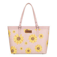 WG204-2002  Wrangler Sunflower Print Tote Bag - Pink
