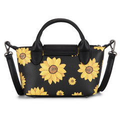 WG204-426  Wrangler Sunflower Print Mini Top Handle Crossbody - Black