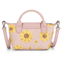 WG204-426  Wrangler Sunflower Print Mini Top Handle Crossbody - Pink