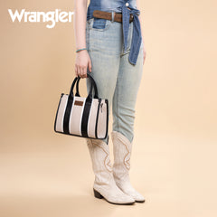 WG208-8120SBK  Wrangler Color Block Tote/Crossbody - Black