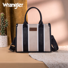 WG208-8120SBK  Wrangler Color Block Tote/Crossbody - Black