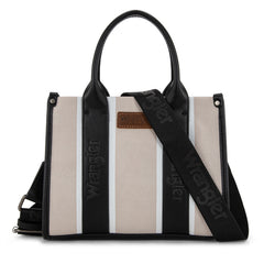 WG208-8120SBK  Wrangler Color Block Tote/Crossbody - Black