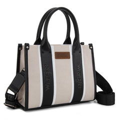 WG208-8120SBK  Wrangler Color Block Tote/Crossbody - Black