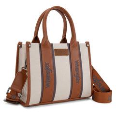 WG208-8120SBR  Wrangler Color Block Tote/Crossbody - Brown