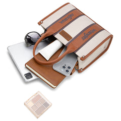 WG208-8120SBR  Wrangler Color Block Tote/Crossbody - Brown