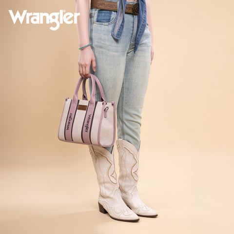 WG208-8120SDPK   Wrangler Color Block Tote/Crossbody - Dark Pink