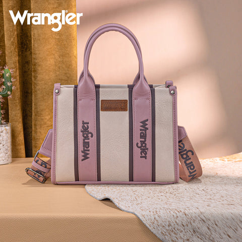 WG208-8120SDPK   Wrangler Color Block Tote/Crossbody - Dark Pink