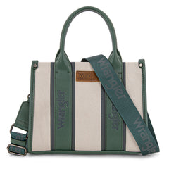 WG208-8120SGN   Wrangler Color Block Tote/Crossbody - Green
