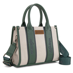 WG208-8120SGN   Wrangler Color Block Tote/Crossbody - Green