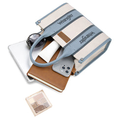 WG208-8120SJN   Wrangler Color Block Tote/Crossbody - Jean