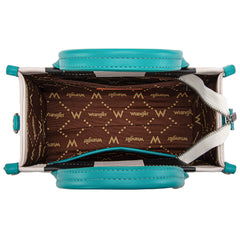 WG208-8120STQ   Wrangler Color Block Tote/Crossbody - Turquoise