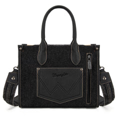 WG210-8120S  Wrangler Woven Denim Concealed Carry  Tote/Crossbody -Black
