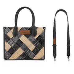 WG210-8120S  Wrangler Woven Denim Concealed Carry  Tote/Crossbody -Black