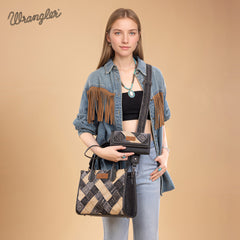 WG210-8120S  Wrangler Woven Denim Concealed Carry  Tote/Crossbody -Black