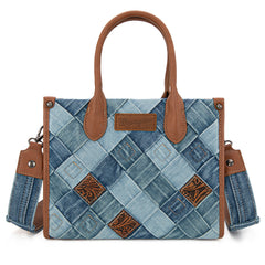 WG210-8120S  Wrangler Woven Denim Concealed Carry  Tote/Crossbody -Jean