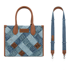 WG210-8120S  Wrangler Woven Denim Concealed Carry  Tote/Crossbody -Jean
