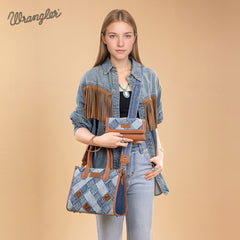WG210-8120S  Wrangler Woven Denim Concealed Carry  Tote/Crossbody -Jean