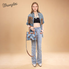 WG210-8120S  Wrangler Woven Denim Concealed Carry  Tote/Crossbody -Jean