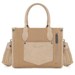WG210-8120S  Wrangler Woven Denim Concealed Carry Tote/Crossbody -Tan