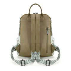 WG213-9110   Wrangler Aztec Print Backpack/Crossbody -Green