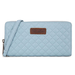 WG214-W064  Wrangler Quilted Design RFID Wallet /Wristlet - Jean