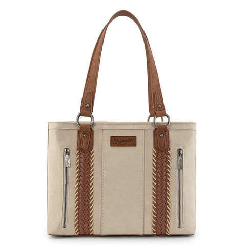 WG217-2002 Wrangler Braided Whipstitch Zippered Tote