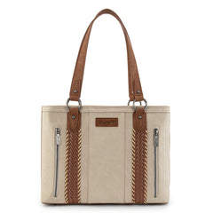 WG217-2002 Wrangler Braided Whipstitch Zippered Tote