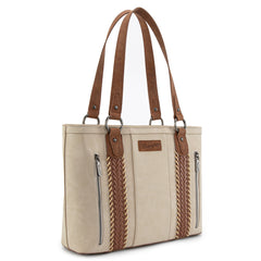 WG217-2002 Wrangler Braided Whipstitch Zippered Tote