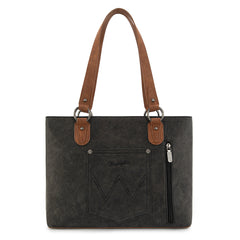 WG217-2002 Wrangler Braided Whipstitch Zippered Tote