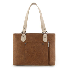 WG217-2002 Wrangler Braided Whipstitch Zippered Tote
