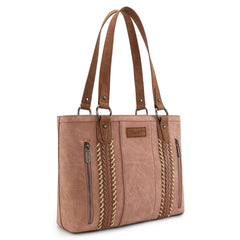 WG217-2002 Wrangler Braided Whipstitch Zippered Tote