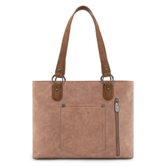 WG217-2002 Wrangler Braided Whipstitch Zippered Tote