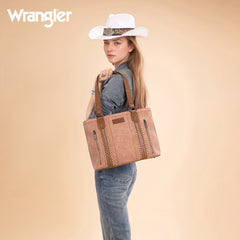 WG217-2002 Wrangler Braided Whipstitch Zippered Tote