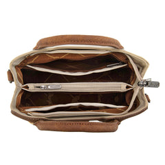 WG217-889  Wrangler Braided Whipstitch Top Handle Small Tote/Crossbody