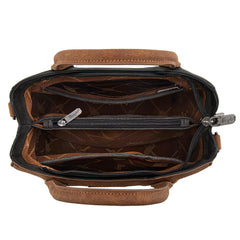 WG217-889  Wrangler Braided Whipstitch Top Handle Small Tote/Crossbody
