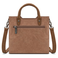 WG217-889  Wrangler Braided Whipstitch Top Handle Small Tote/Crossbody