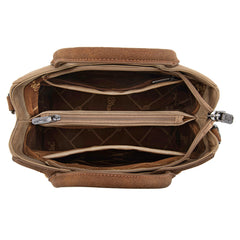 WG217-889  Wrangler Braided Whipstitch Top Handle Small Tote/Crossbody