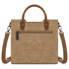 WG217-889  Wrangler Braided Whipstitch Top Handle Small Tote/Crossbody