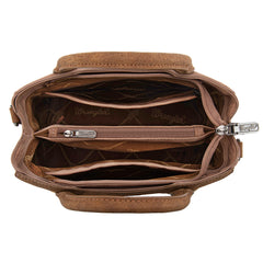 WG217-889  Wrangler Braided Whipstitch Top Handle Small Tote/Crossbody