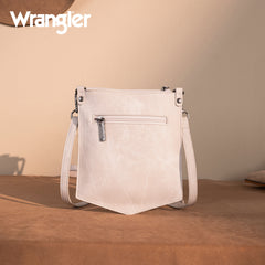 WG219-183  Wrangler "W" Stitch Water Repellent Denim Pocket  Crossbody- Beige