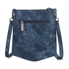 WG219-183  Wrangler "W" Stitch Water Repellent Denim Pocket Crossbody- Jean
