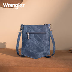 WG219-183  Wrangler "W" Stitch Water Repellent Denim Pocket Crossbody- Jean