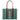 WG2203-8119 Wrangler Southwestern Pattern Dual Sided Print Canvas Wide Tote Turquoise