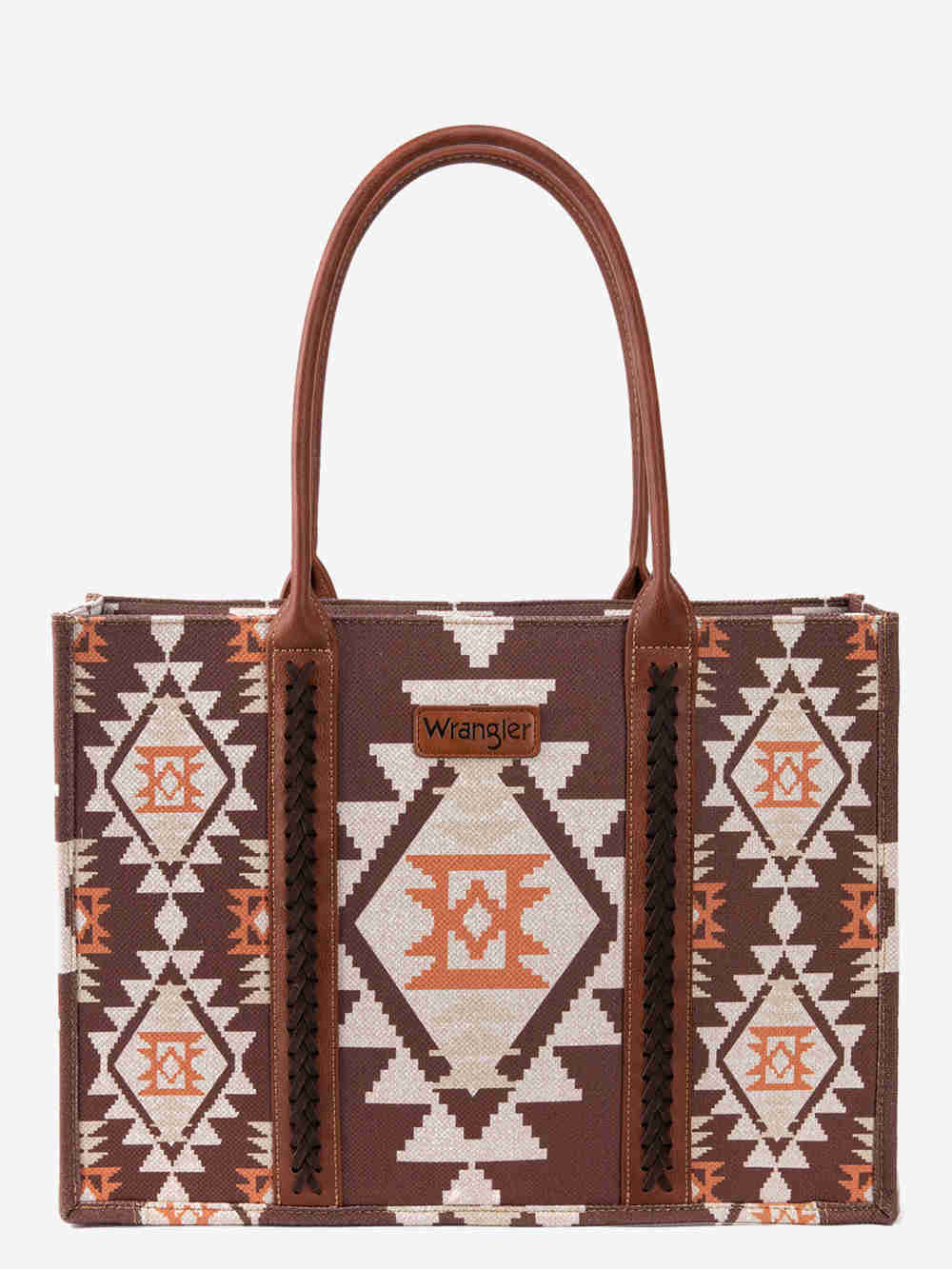 Leather-Trimmed Logo-Print Canvas Tote Bag