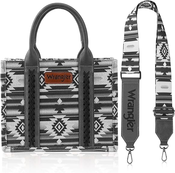 WG2203A-8120S Wrangler Southwestern Print Small Canvas Tote/Crossbody –  MONTANA WEST U.S.A