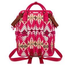 WG2204-91102   Wrangler Aztec Printed Callie Backpack/Diaper Bag- Hot Pink