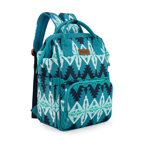 WG2204-91102   Wrangler Aztec Printed Callie Backpack/Diaper Bag- Jean